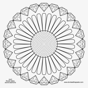 Collection Of Free Daisy Drawing Mandala Download On - Coloring Book