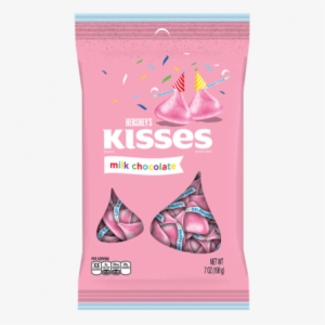 Hershey's Milk Chocolate Kisses, Pink - 7 Oz Bag