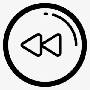 Rewind Outlined Circular Button Vector - Email Logo