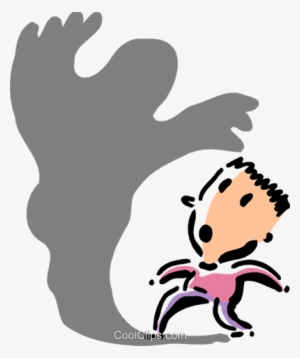 Man Afraid Of A Ghost - Angst Clipart