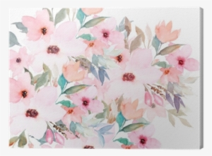 Floral Card Canvas Print • Pixers® • We Live To Change - Obraz Flamingi 3 30 X 30 Cm