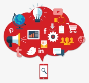 Social Media Marketing - Digital Marketing Png Red