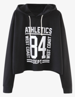 Oversized Cropped Hoodie Black - Sweatshirt