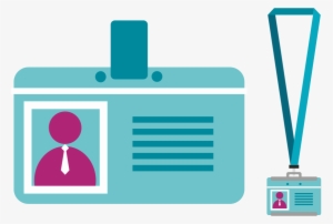 An Identity Card On A Lanyard