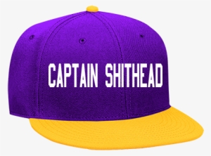 Snapback Flat Bill Hat - Purple Flat Bill Hats