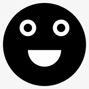Smiley Face Black And White Free Vector Graphic Emoticon - Happy Black
