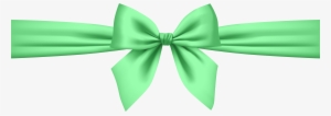 Green Bow Transparent Png Clip Art - Transparent Background Green Ribbon