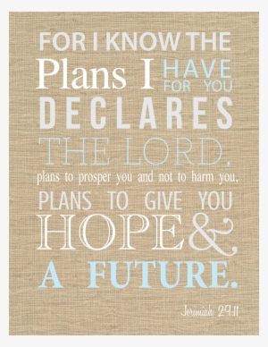For I Know The Plans I Have For You, Declares The Lord - Bible Quotes For Little Boys