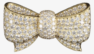 A Diamond And Gold Bow Brooch, By Van Cleef & Arpels - Ribbon Diamond