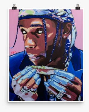 Clip Free Download M Falconer Print - Travis Scott Painting