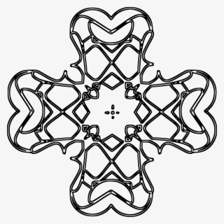 Rounded Cross Outline Clip Art Free Vector 4vector - Clip Art Cross