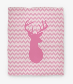 Pink Chevron Stripe Deer Silhouette Blanket - Blue And Gray Chevron Patterned King Duvet