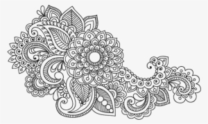 Jpg Black And White Library Mandala Transparent Henna - Coloring Sheet Mandala Flowers