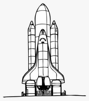 Rocket Launch Spaceship Technology Royalty Free Vector - Space Shuttle Black And White