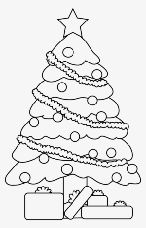 Line Drawing Thristmas Tree - Drawing Christmas Tree Sketches