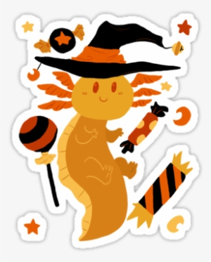 Halloween Candy Axolotl By Saradaboru Axolotl, Halloween - Halloween Axolotl