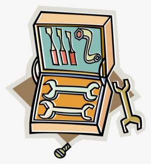 Vector Illustration Of Adjustable Wrench Or Spanner - Tool