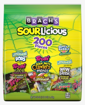 Brach's, Halloween Candy, Sourlicious Assorted Sour - Trolli Sour Brite Crawlers, Minis - 18 Count, 2 Oz