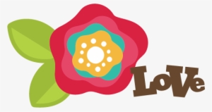 Love Title With Flower Svg Scrapbook File Free Svg - Flower For Scrapbook Png
