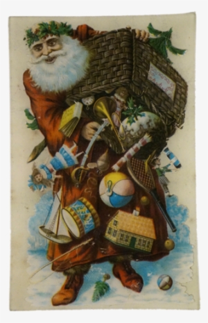Scrapbook Santa Scrapbook Santa - Giclee Print: Laden With Presents For Good Boys And