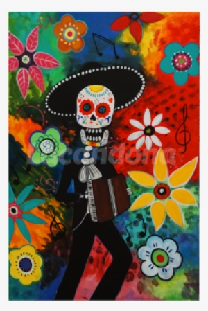 Mariachi Calavera Painting - Painting