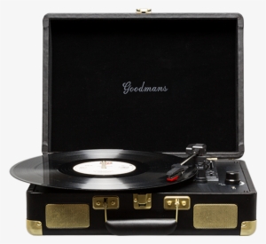 Record Player Png - Goodmans Ealing | Portable Suitcase Turntable Black