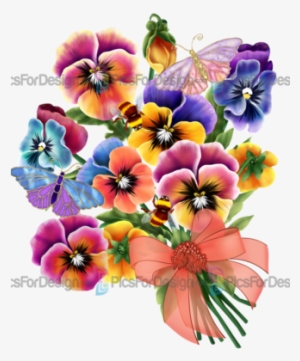 Bouquets Of Pansies - Flower