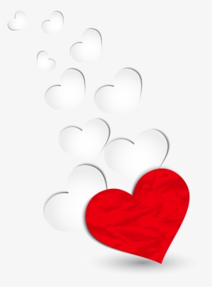 Red And White Hearts Decoration Png Clipart Picture - Heart