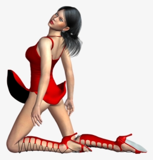 Girl, Fashion, Kneeling, Sexy, 3d, Hot, Png - Hot Girls Png