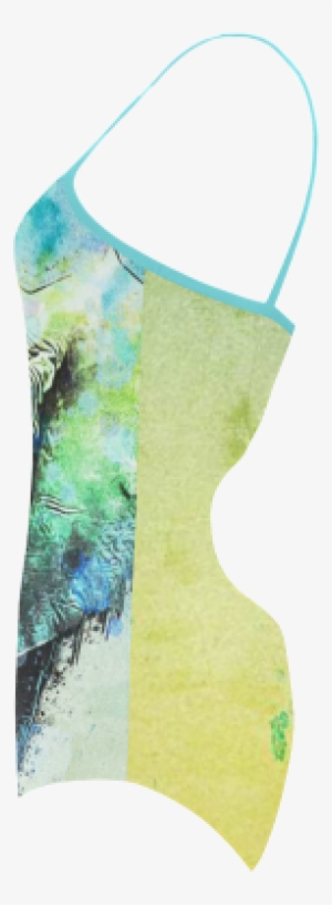 Watercolor Elephant Strap Swimsuit - Sock