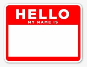 Namnetiketter Hello My Name Is Röd Sticker - Importance Of Names