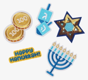 Set Of Six Hanukkah Instant Ugly Sweater Patches Specifically