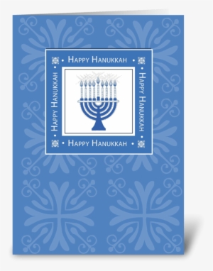 Hanukkah In Blue Greeting Card - Happy Hanukkah To Rabbi, Candles Card
