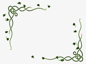 Small - Shamrock Vine Corner Rubber Stamp By Drs Designs