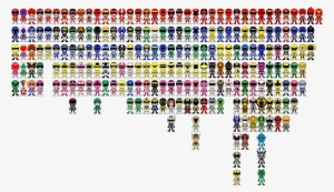 All Super Sentai A K A Power Rangers Pixel Art By Miralupa - All Power Rangers In History