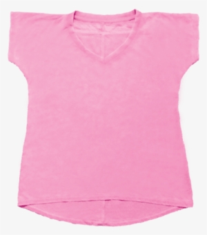 Burnout Pink High Low T Shirt - T-shirt