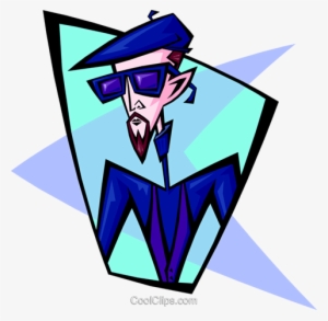 Cool "cat" Jazz Man Royalty Free Vector Clip Art Illustration - Art