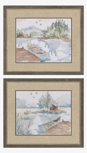 Lake House Pk/2 - Great Big Canvas 'lakehouse Ii On White' Canvas Size:
