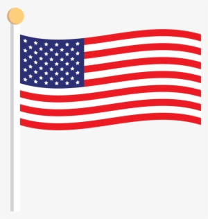 Seven Red Alternating With Six White Representing The - British And American Flag Together
