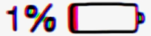 Battery 1 One Glitch Tumblr Aesthetic Sticker Effect - Low Battery