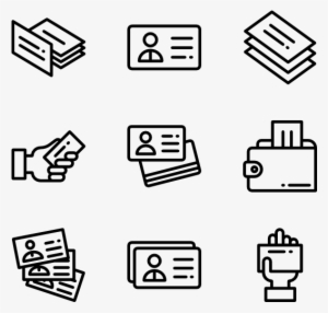 Business Cards 40 Icons - Business Card Vector Icon