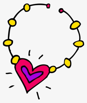 Cartoon Pencil And In Color - Necklace Clipart Black And White