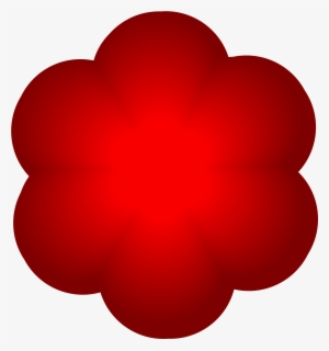 Red Flower Jpg Transparent Library - Clip Art Flower Red