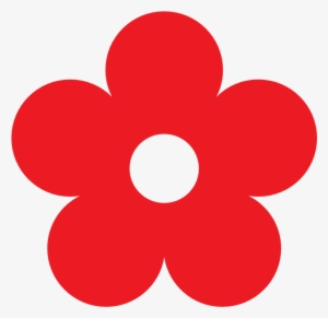 Red Flower Clipart Png - Cartoon Flower Transparent Background