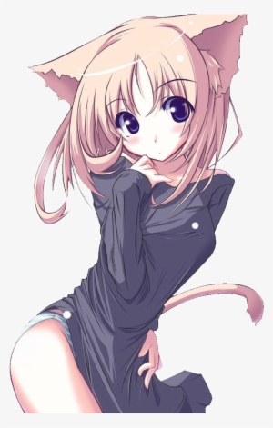 1254077321044 - Cat Anime Girl Png