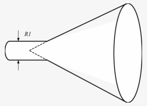 The Structure Of A Conventional Conical Horn Antenna - Circle
