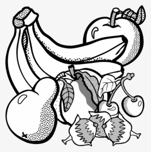 Line Art Drawing Fruit Black And White Banana - Clipart Free Fruit Black And White