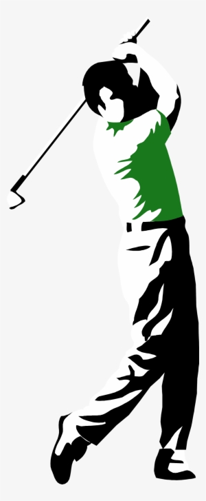 Golf Free Stock Photo Illustration Of A Man Swinging - Man Golfing Clipart