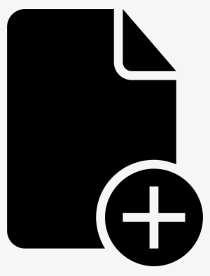 Document Add Black Interface Symbol With Plus Sign - Agregar Icono Png