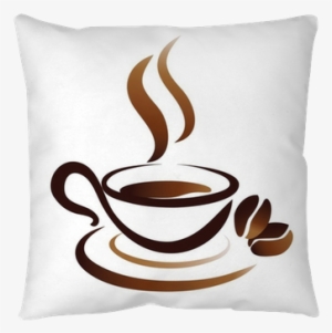 Vector Sketch Of Coffee Cup, Icon Throw Pillow • Pixers® - Coffee Cup Icon